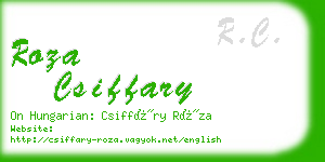 roza csiffary business card